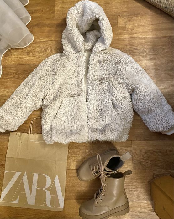 Зимова куртка шуба дівчинці фірми zara 4-5 років