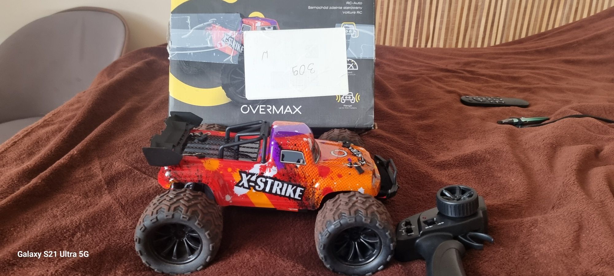 Samochód Auto RC RESORAK MONSTER TRUCK Zdalne Sterowany 45km/h CZER
