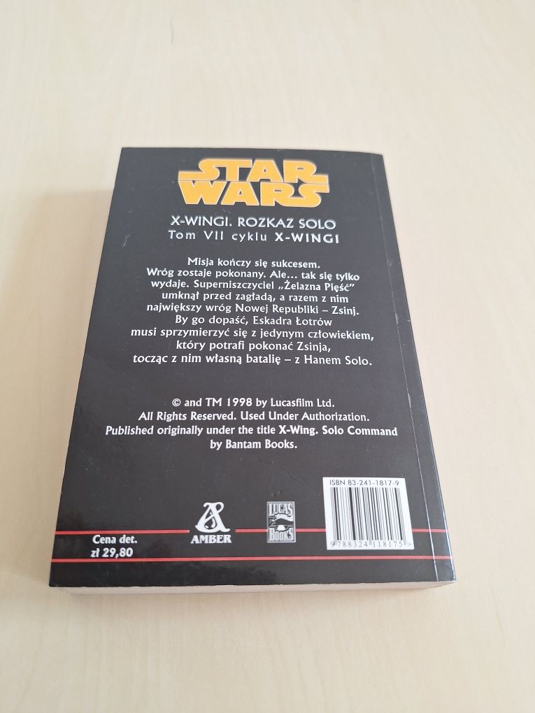 Aaron Allston X-wingi Rozkaz solo Star Wars