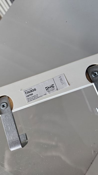 Wieszak biały ikea tjusig