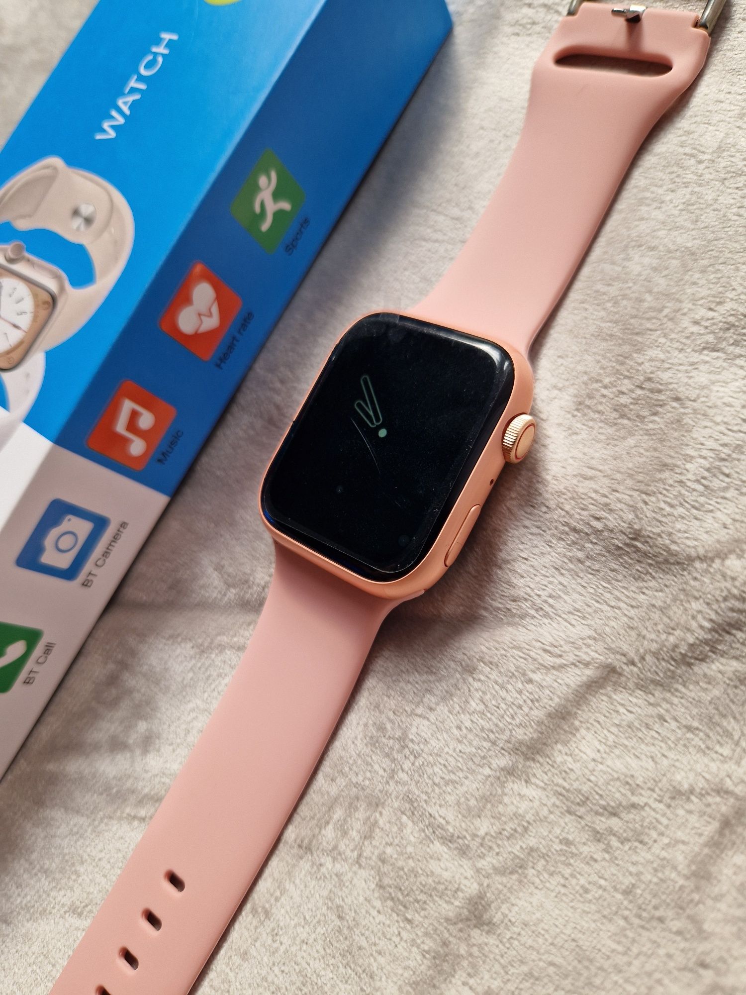 Smartwatch pełny zestaw wraz z ładowarką, nowy idealny zegarek na gift