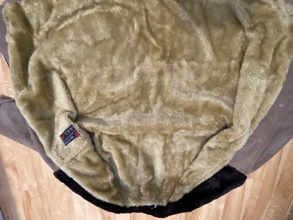 Brązowy męski kożuch Borg M/50 nowy z metką skóra, baranica skórzany,