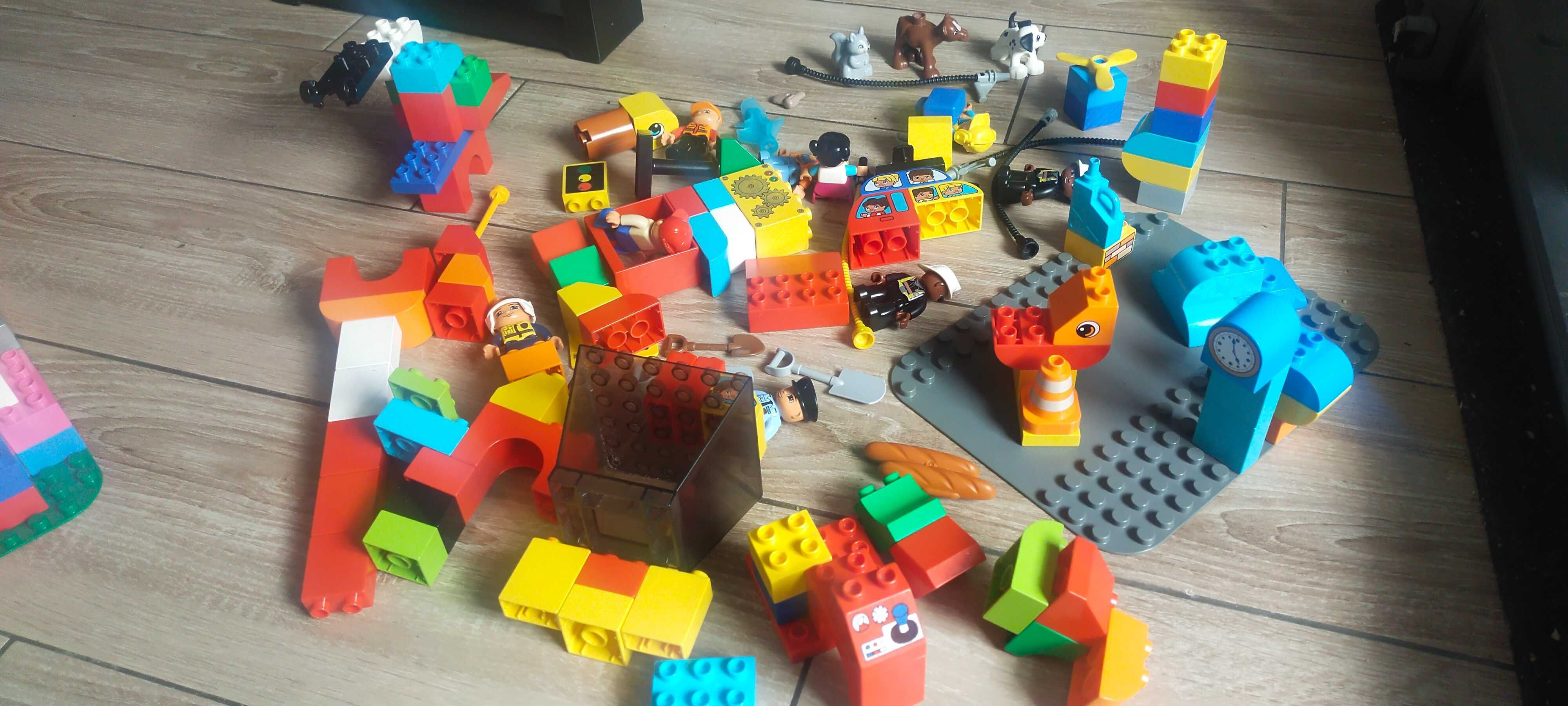 Mega zestawy lego duplo kolejka tory pizzeria i inne