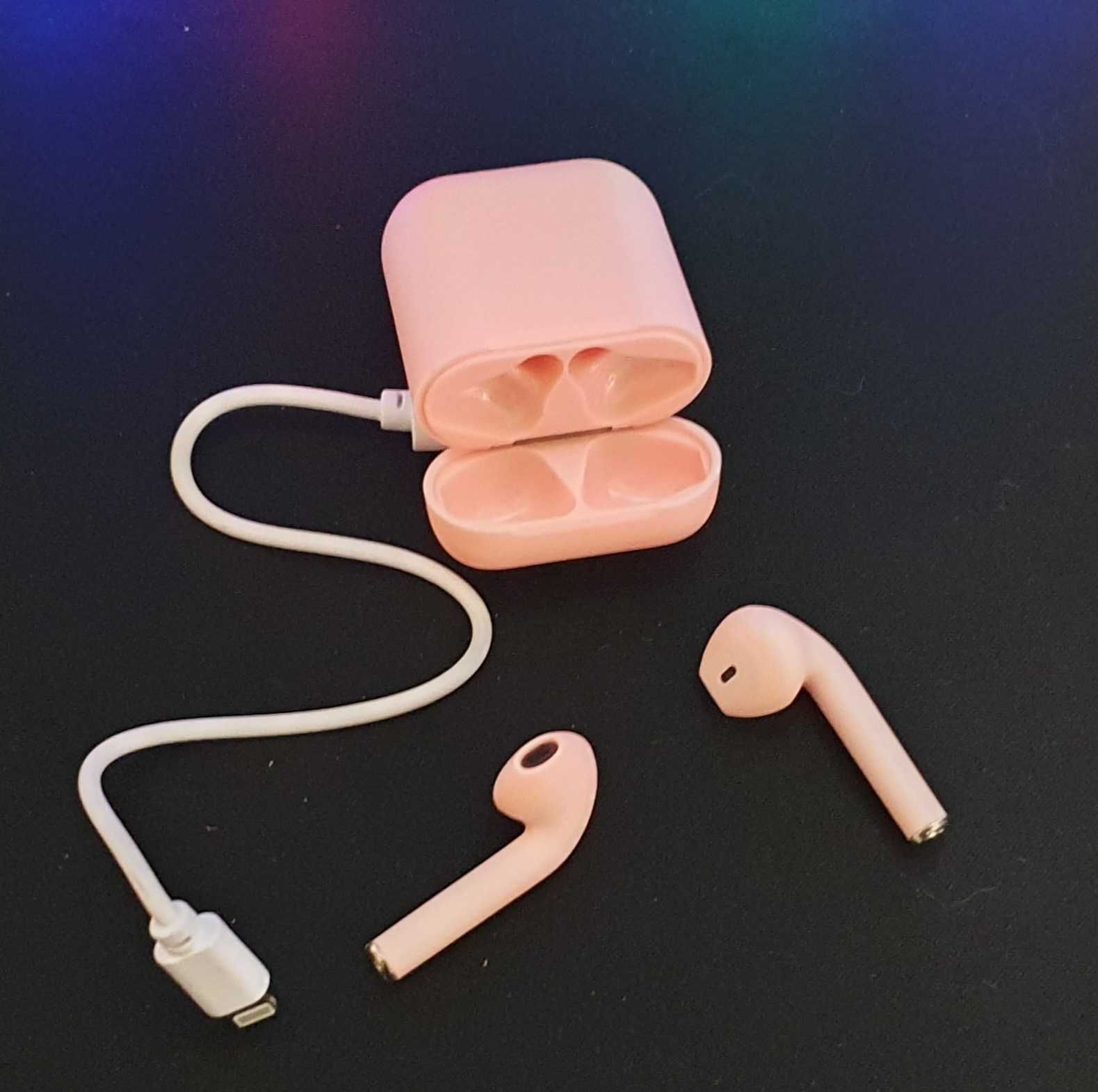 Fones de ouvido sem fio rosa