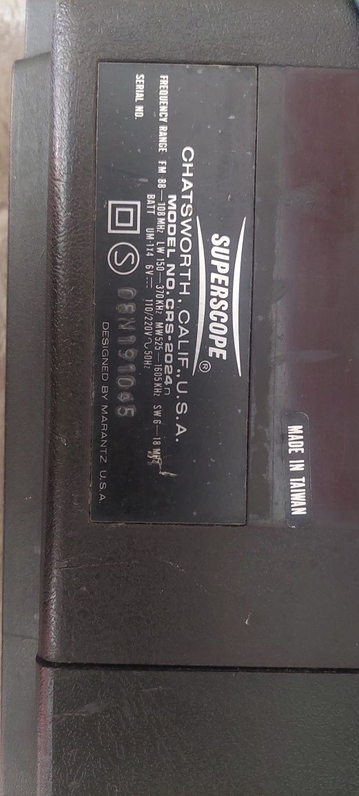 Superscope Radiomagnetofon U.S.A  CRS -2024 Vintage designed  Marantz