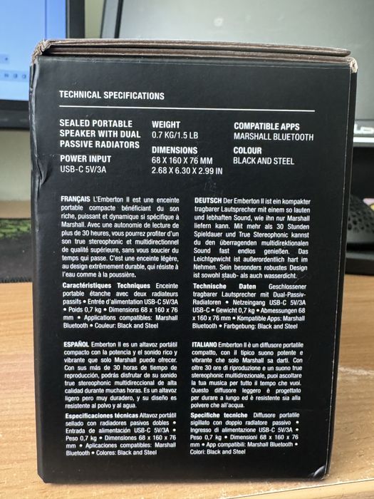 Нова колонка marshall emberton II