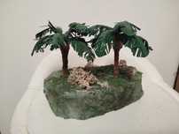 Makieta - diorama- Palmy na skałce - zestaw