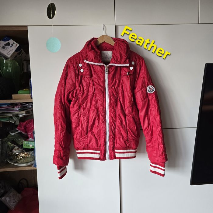 Kurtka puchowa pikowana feather pierze vintage retro