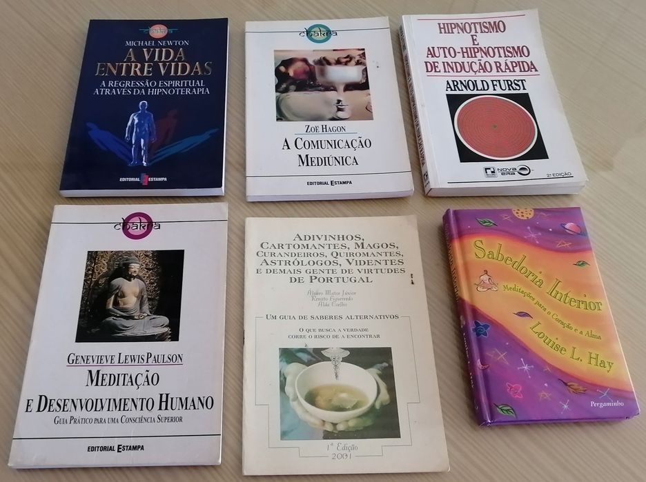 vários livros de esoterismo e hipnose, valor pode variar