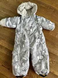 Суцільний комбінезон термо дитячий зимовий Lenne Fox 80 см Сірий