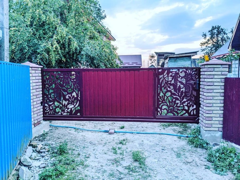 Ворота ковані. Відкатні ворота. Фіртка. Ковка. Металоконструкції
