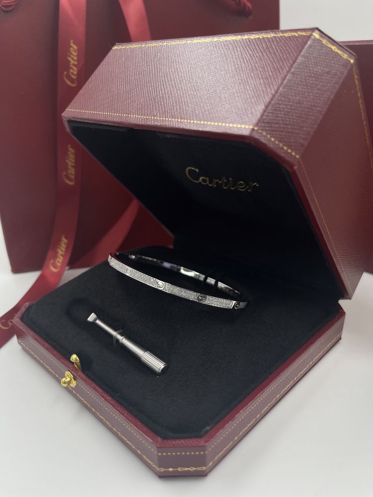 Браслет Cartier Love діаманти