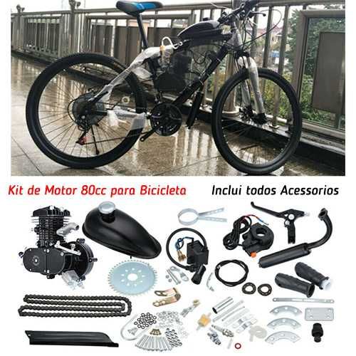 Kit de Motor 2 tempos 80CC a Gasolina para Bicicleta Motorizada