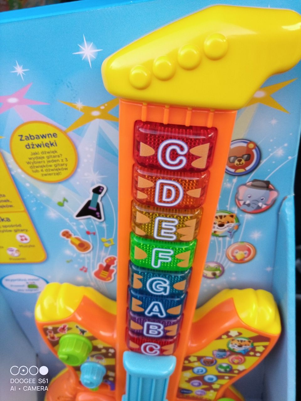 Nowa gitara wesołego tygryska  dla dziecka v tech