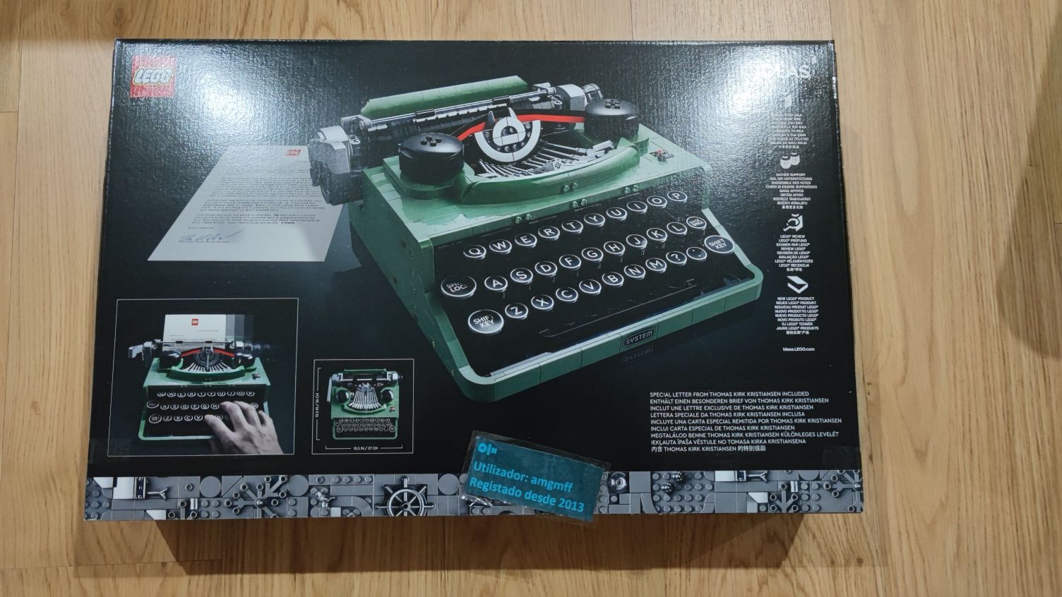 Novo / Selado - LEGO 21327 Ideas Typewriter