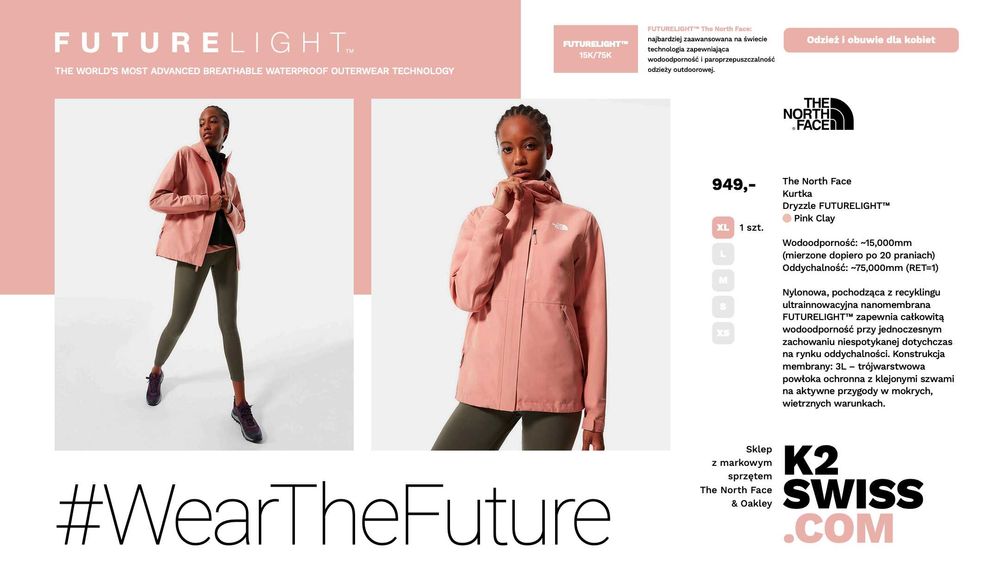 -60% NOWA Kurtka The North Face FUTURELIGHT™ XL