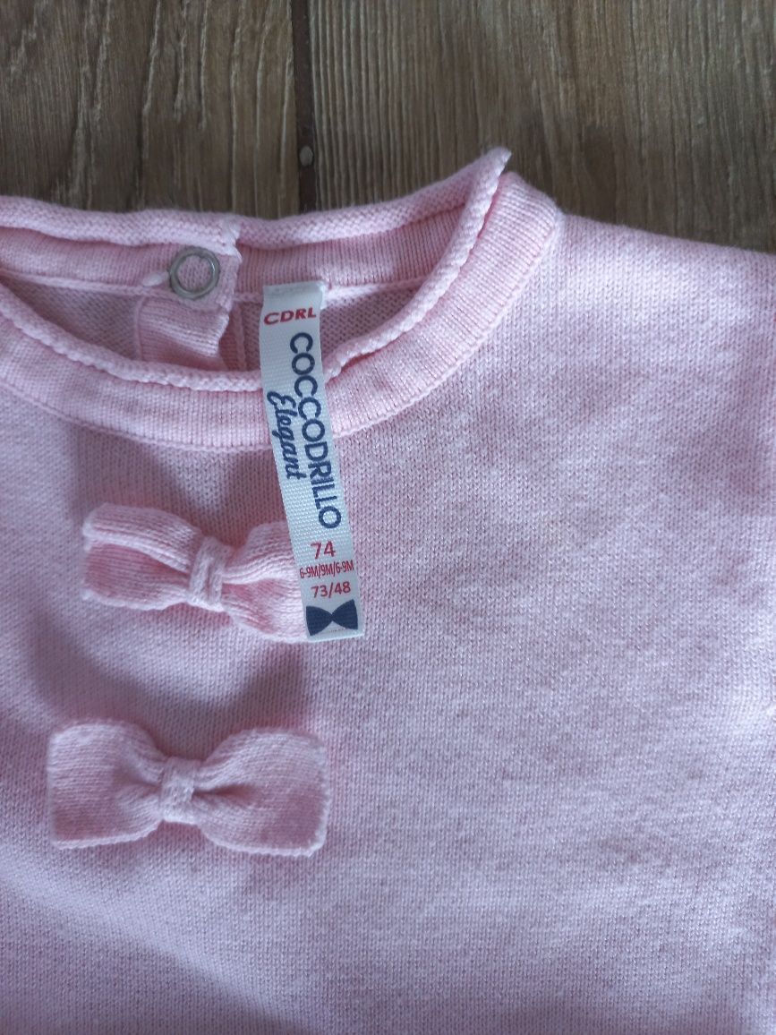 Śliczna sukienka coccodrillo r 74 j.nowa święta,chrzest