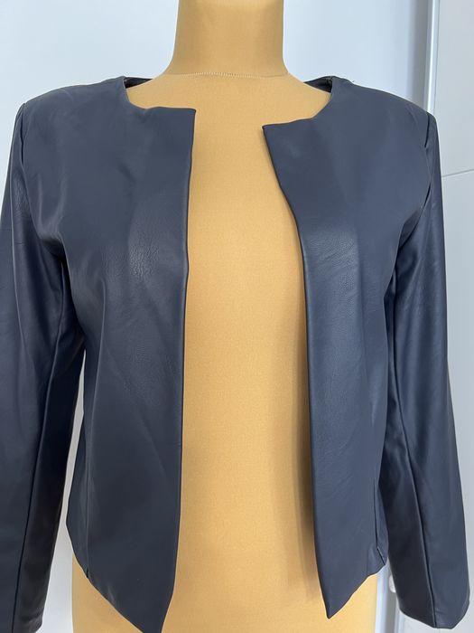 Okazja! ZARA Marynarka damska Nowa bolerko narzutka granat rozm 38 M