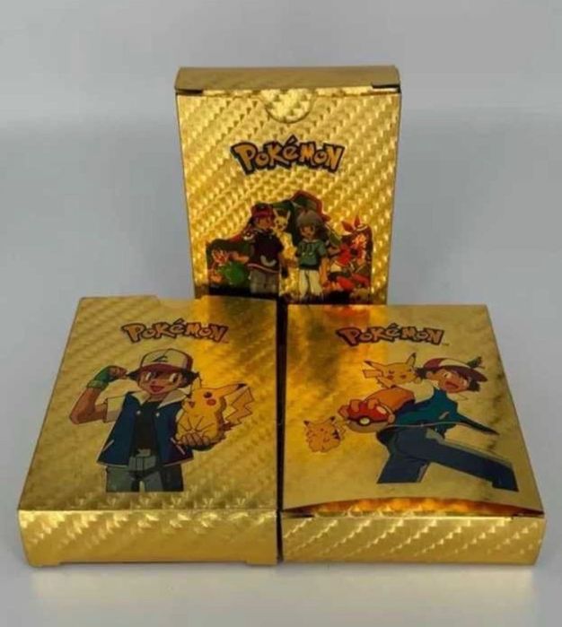 Karty Pokemon 55 szt złote szybka wysyłka