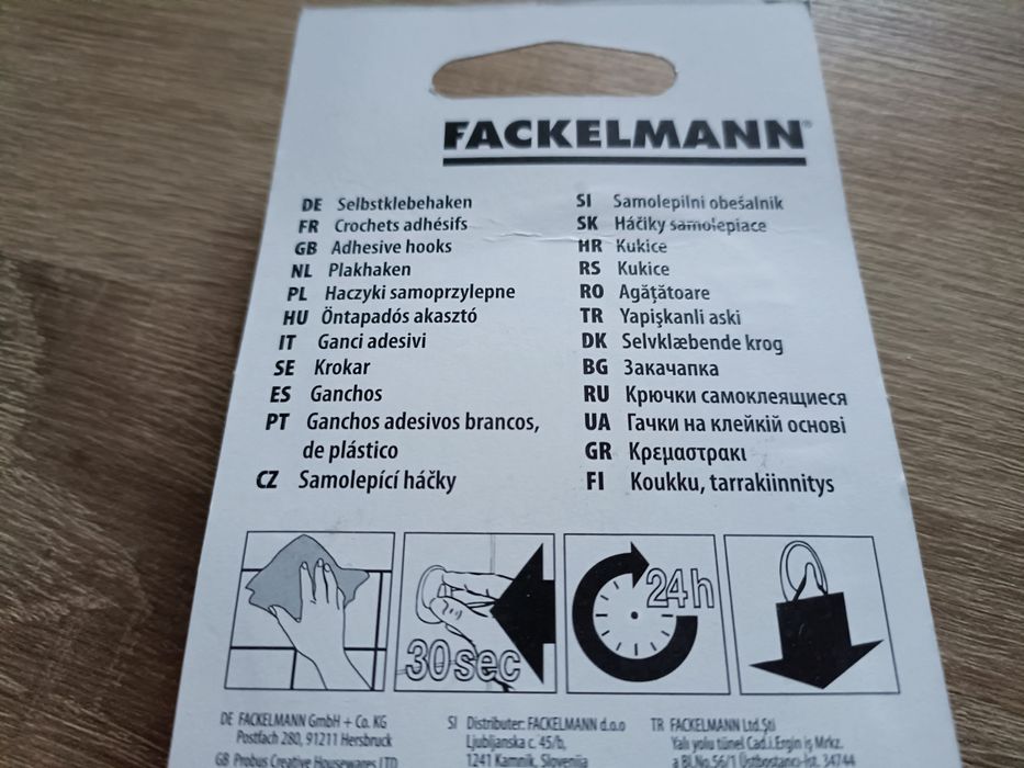 Haczyki samoprzylepne czerwone