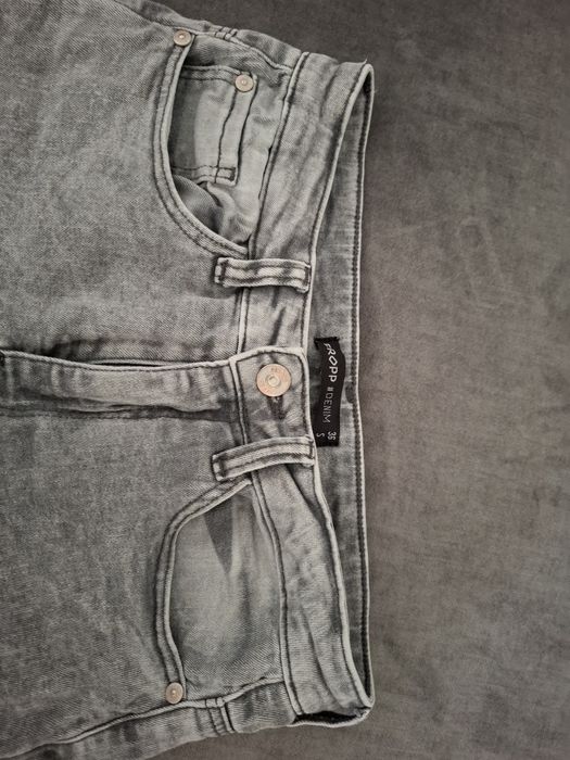Jeansy high waist S Cropp szare