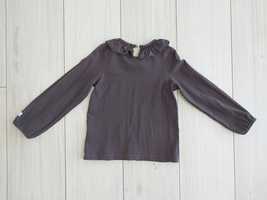 Bluzeczka koszulka newbie z długim rękawem czekoladowa brązowa 98/104