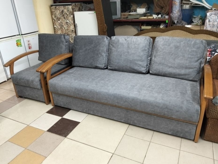 Диван еврокнижка +кресло