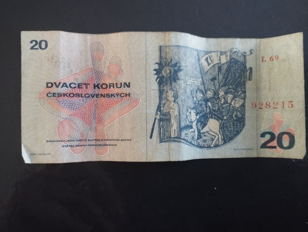 Banknot 20 koron 1970