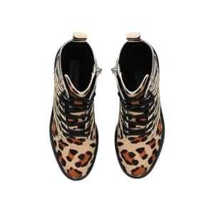 Steve Madden Grid trapery z Naturalnego Futra SKÓRA Animal Print