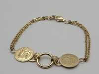 Nowa Złota bransoletka złoto próby 585, unikalna 17-18 cm