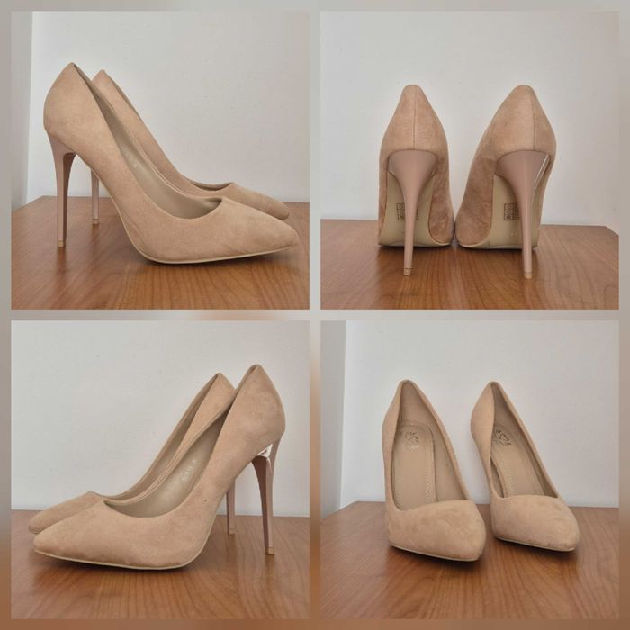 10cm Szpilki Czółenka Półbuty roz. 39 Beżowe (Nude)