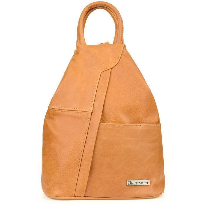Camel Plecak Damski Skórzany Trójkąt Pojemny Beltimore Q60 do pracy