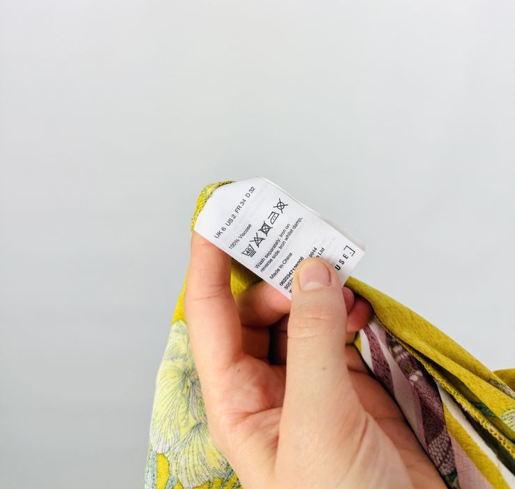 Żółty top we wzory etniczne XS 34 Warehouse