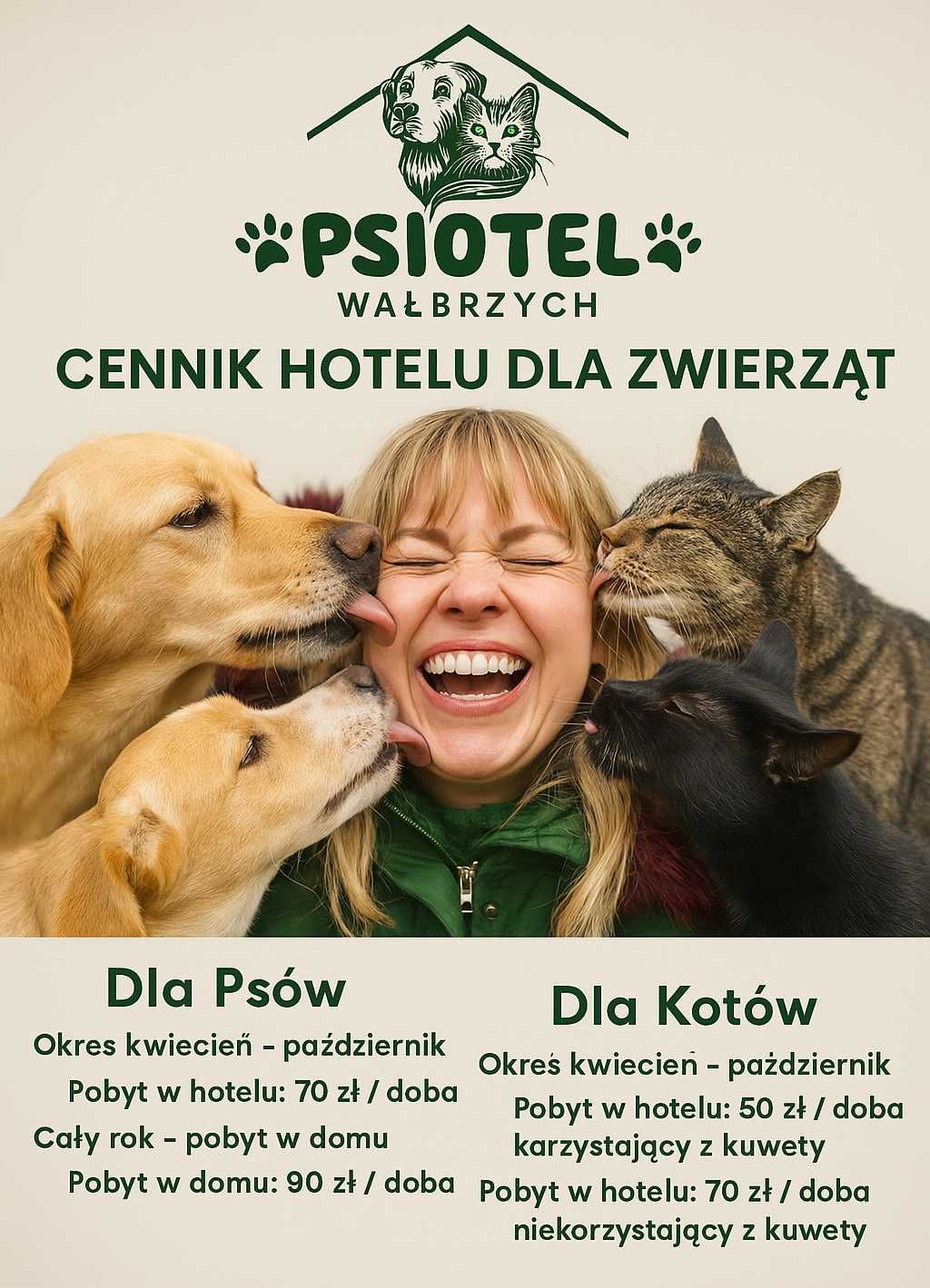 Hotel dla psów Wałbrzych Psiotel opieka 24/7