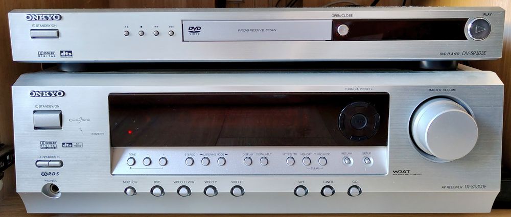 Zestaw kina domowego amplituner z DVD Onkyo / głośniki Yamaha 5.1