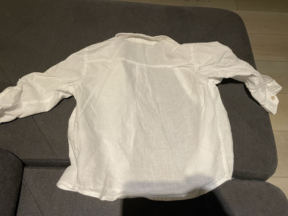 H&M Koszula biała z kołnierzykiem r. 98, elegancka