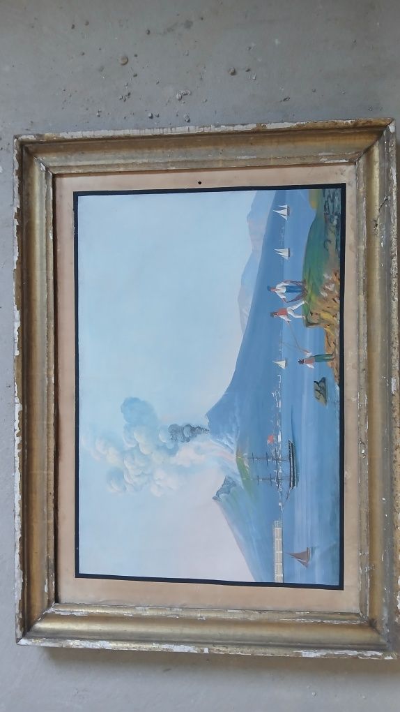 Obra de Arte Original - Paisagem com Vulcão