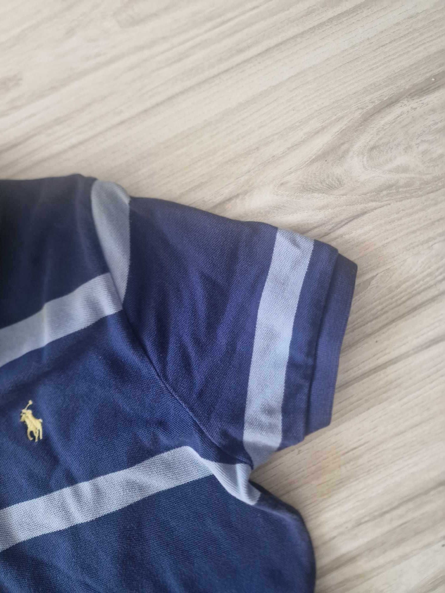 Koszulka męska Polo Ralph Lauren, roz. M, Custom Fit,  granat, bdb