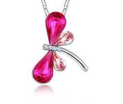 Fio com Pingente de Cristal Rosa Novo