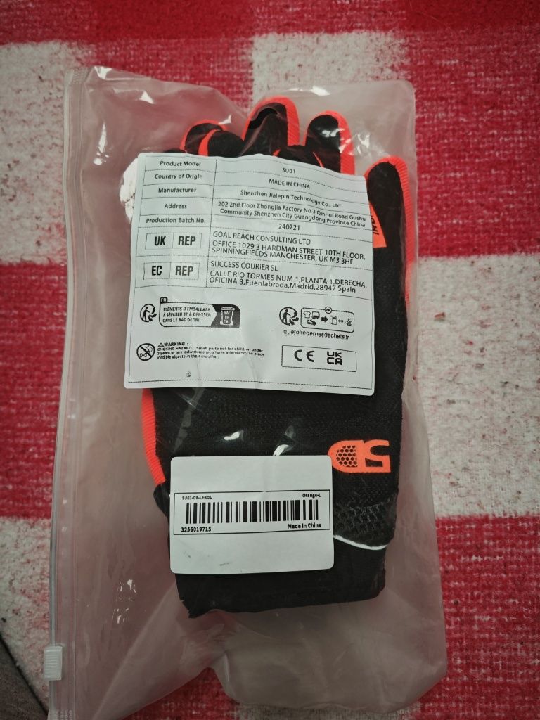Rękawiczki motocyklowe nowe rozmiar L