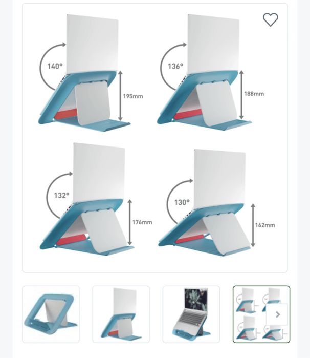 Podstawa pod laptop LEITZ ERGO COSY niebieska