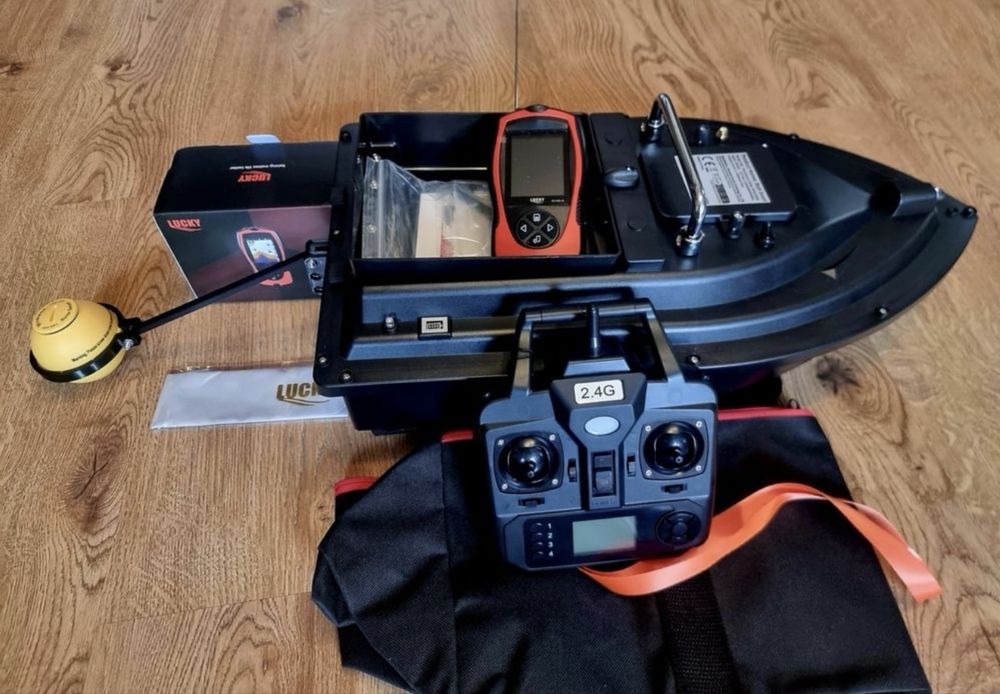 Łódka zanetowa D16E GPS +Echosonda lucky + uchwyt