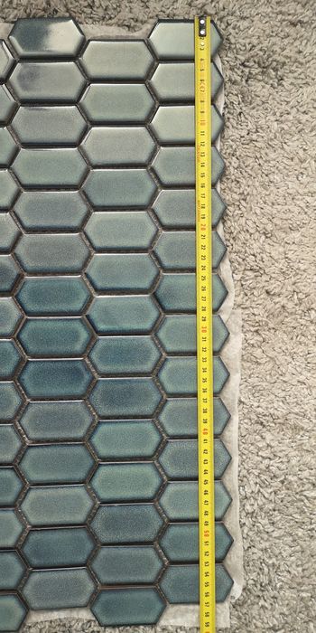 Mozaika dekoracyjna hexagon kolor morski