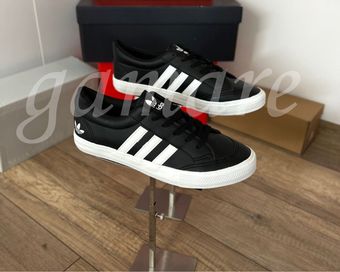 Trampki czarne adidas 41-46 skórzane wiosenne lekkie nowe