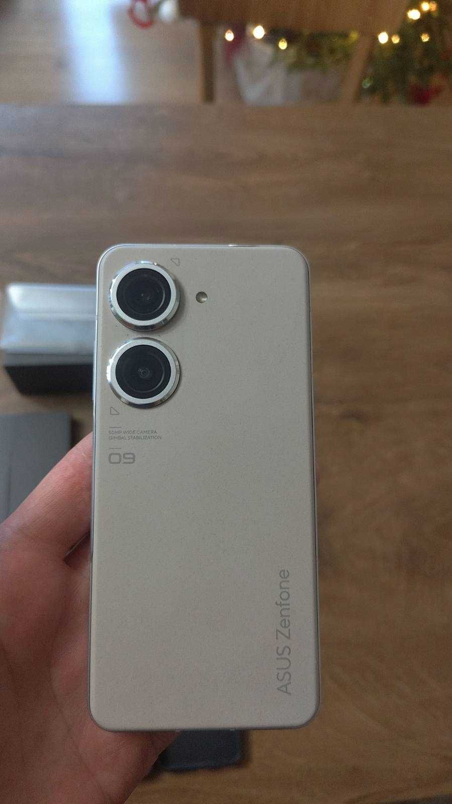 Asus Zenfone 9 128GB biały cały komplet case ładowarka kabel usb-c