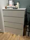 Komoda Malm IKEA Ikea 4 szuflady, biały, 80x100 cm