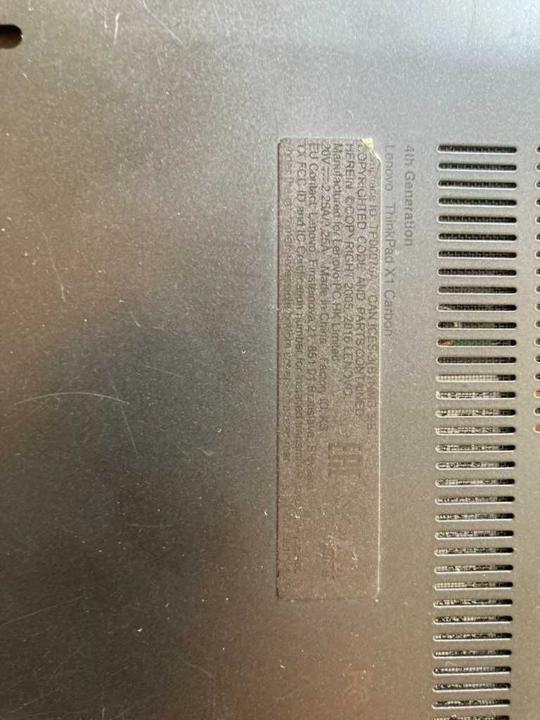 Lenovo ThinkPad X1 Carbon 4th Generation i7/16GB RAM/256GB
