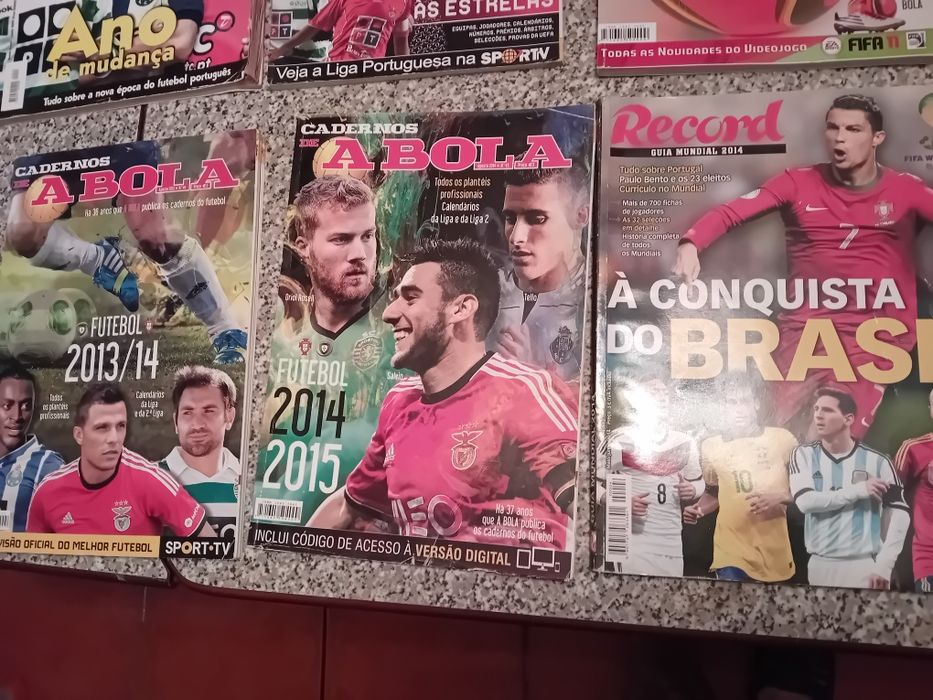 Conjunto de 7 Revistas de Futebol