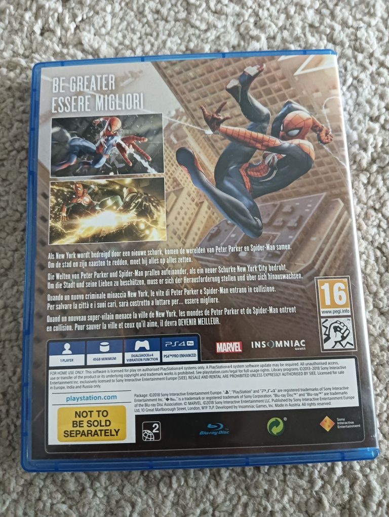 Spider Man	jogo PS4	Playstation 4		Como novo!