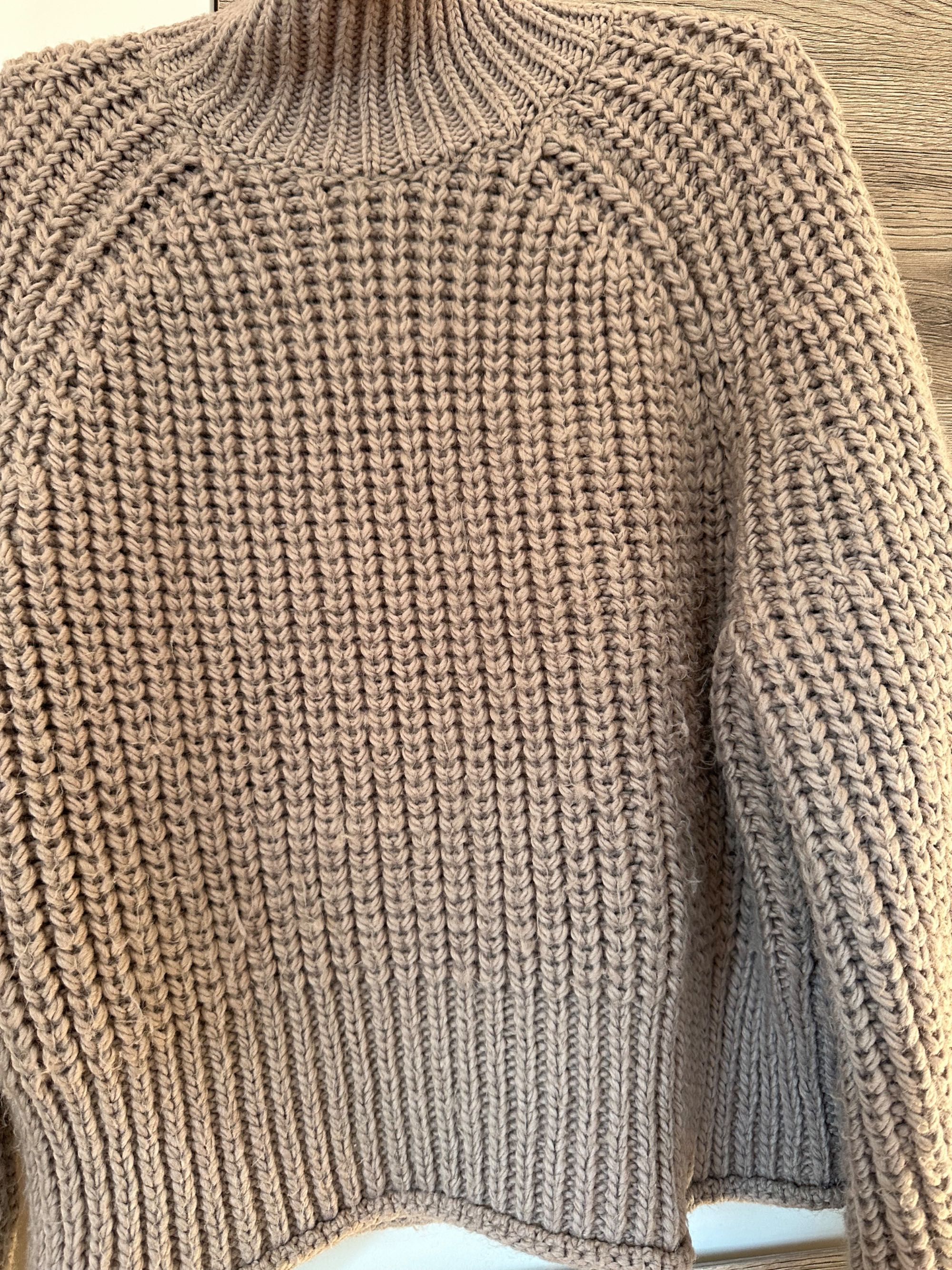 Sweter z miękkiej dzianiny brązowoszary H&M S